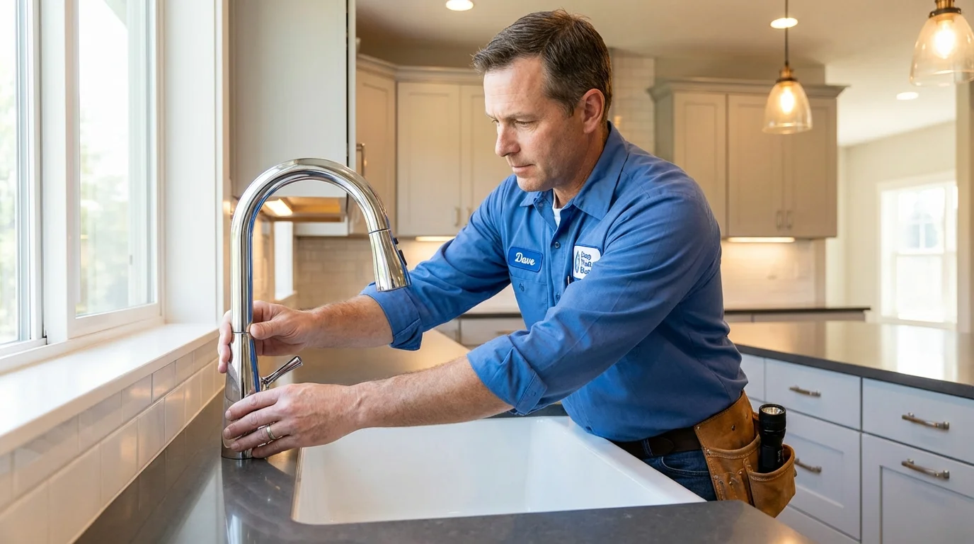 Kitchen faucet installation by Johns Plumbing LLC in New Lexington